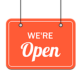 We're Open